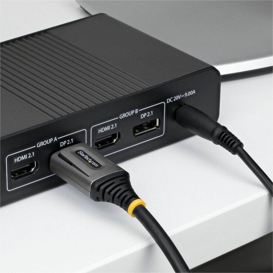 Alternate-Image6 Image for StarTech 6ft DisplayPort 2.1 Cable, VESA Certified DP54 DisplayPort Cable, 8K 60Hz, 8K 144Hz/4K 240Hz w/DSC 1.2a, DP 2.1 Monitor Cord