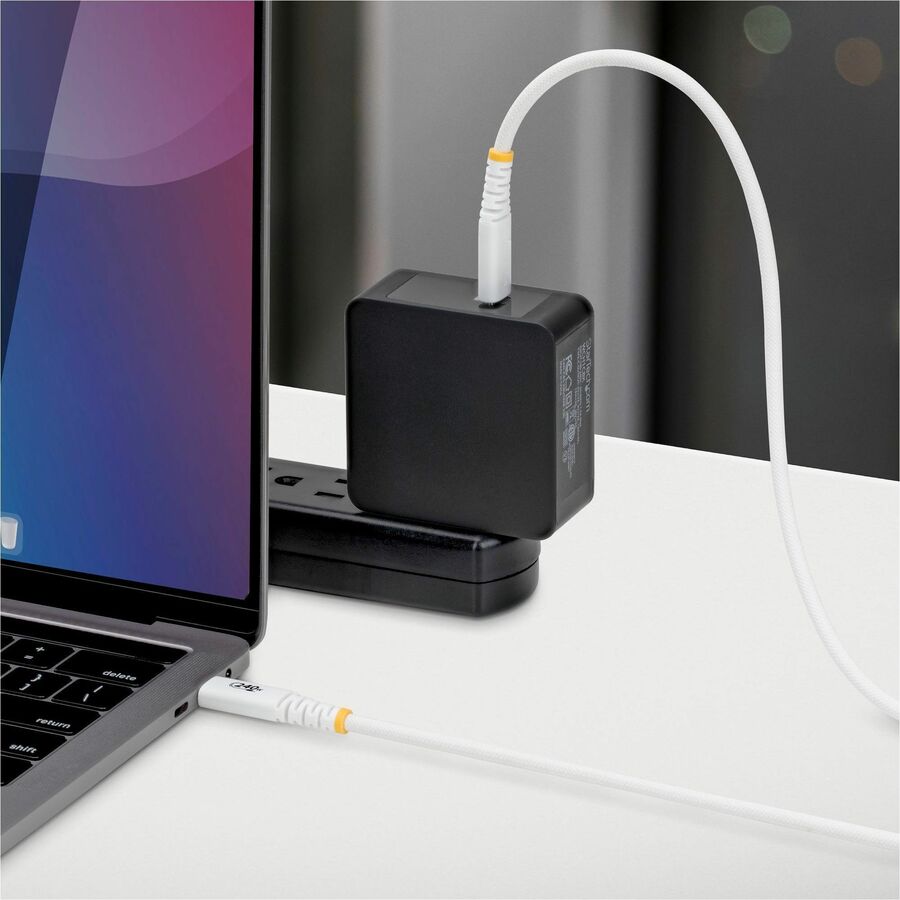 Alternate-Image5 Image for StarTech 10ft (3m) USB-C Charging Cable, 240W PD EPR, Durable and Ultra-Flexible, USB-IF Certified, Rugged USB-C Charging Cord, White