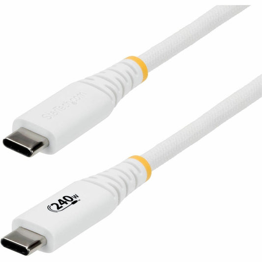 Main Image for StarTech 10ft (3m) USB-C Charging Cable, 240W PD EPR, Durable and Ultra-Flexible, USB-IF Certified, Rugged USB-C Charging Cord, White