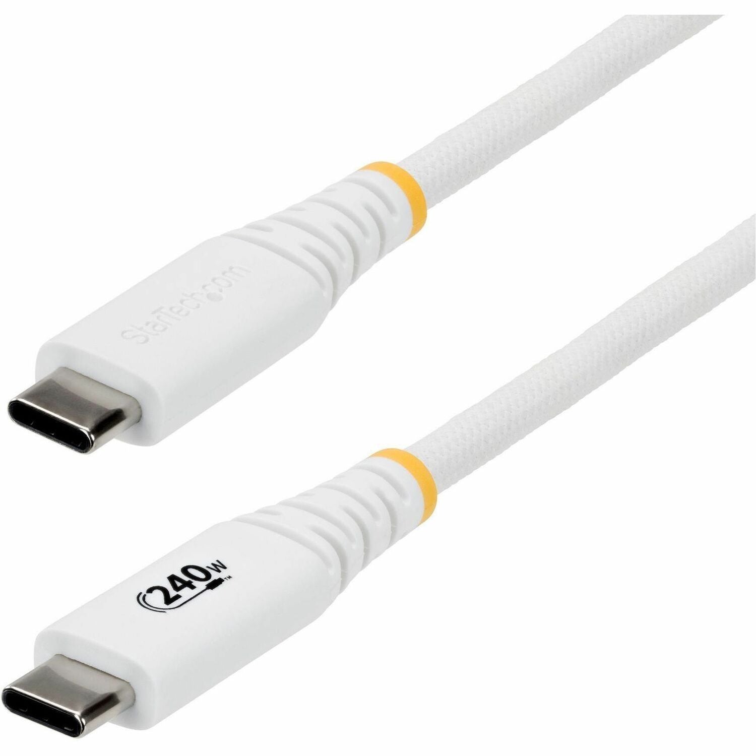 Main Image for StarTech 3ft (91cm) USB-C Charging Cable, 240W PD EPR, Durable and Ultra-Flexible, USB-IF Certified, Rugged USB-C Charging Cord, White