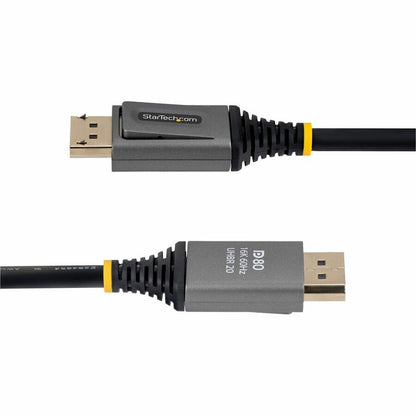 Alternate-Image3 Image for StarTech 5ft DisplayPort 2.1 Cable, VESA Certified DP80 DisplayPort Cable, 10K/8K 60Hz, 16K 60Hz/8K 240Hz w/DSC 1.2a, DP 2.1 Cord