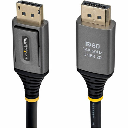 Main Image for StarTech 5ft DisplayPort 2.1 Cable, VESA Certified DP80 DisplayPort Cable, 10K/8K 60Hz, 16K 60Hz/8K 240Hz w/DSC 1.2a, DP 2.1 Cord