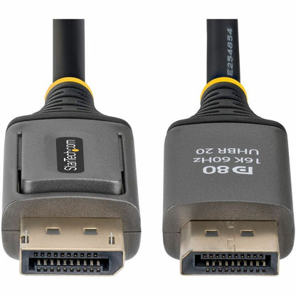 Alternate-Image4 Image for StarTech 5ft DisplayPort 2.1 Cable, VESA Certified DP80 DisplayPort Cable, 10K/8K 60Hz, 16K 60Hz/8K 240Hz w/DSC 1.2a, DP 2.1 Cord