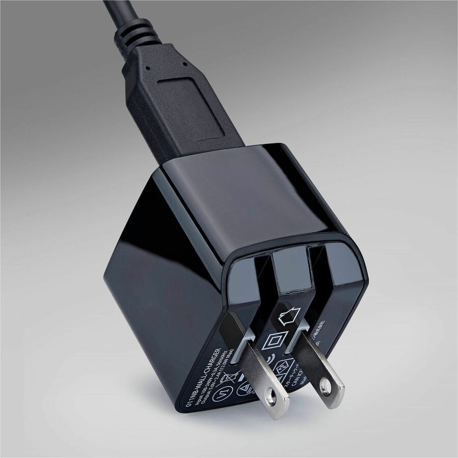 Alternate-Image3 Image for StarTech 12W One-Port USB-A Wall Charger, 1x USB-A, iPhone Pro/17/16, iPad, Samsung Galaxy, Portable USB Charger, Black