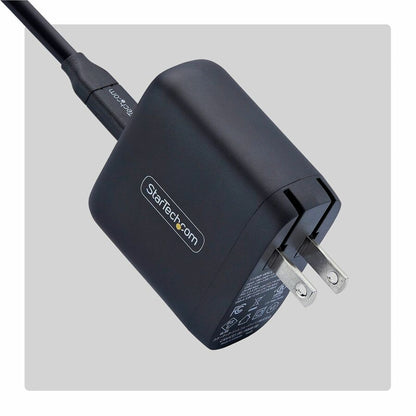 Alternate-Image3 Image for StarTech 37W USB-C & USB-A Wall Charger, Portable Charger with USB Power Delivery Fast Charging, 25W USB-C PD / 12W USB-A Output