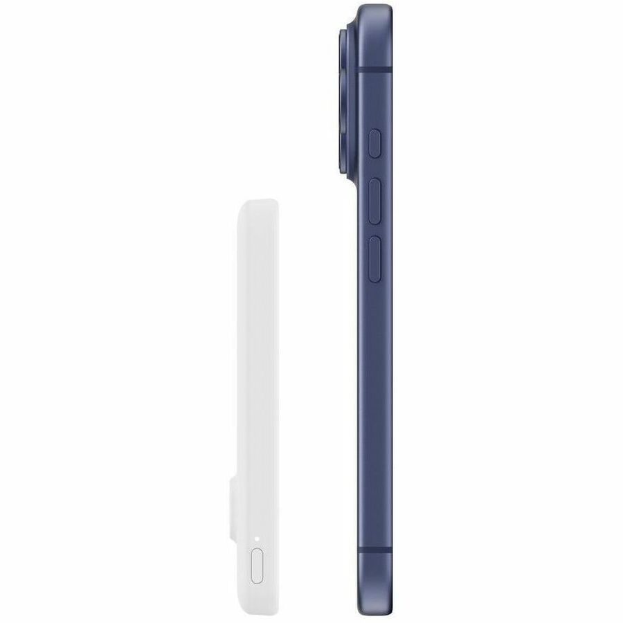 Alternate-Image5 Image for Belkin BoostCharge Slim Magnetic Power Bank 5K with Qi2, White, Kickstand