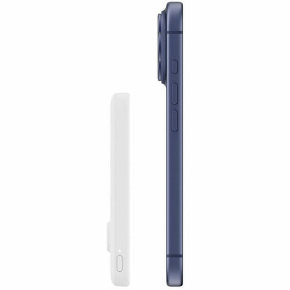 Alternate-Image5 Image for Belkin BoostCharge Slim Magnetic Power Bank 5K with Qi2, White, Kickstand