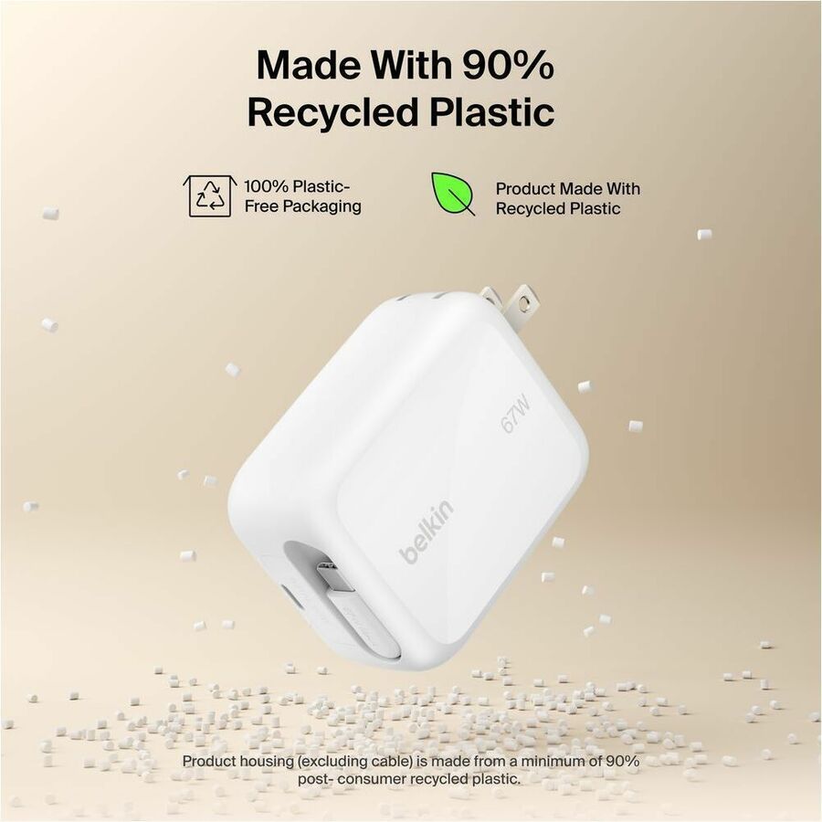 Alternate-Image6 Image for Belkin UltraCharge Retractable GaN Wall Charger 67W, White