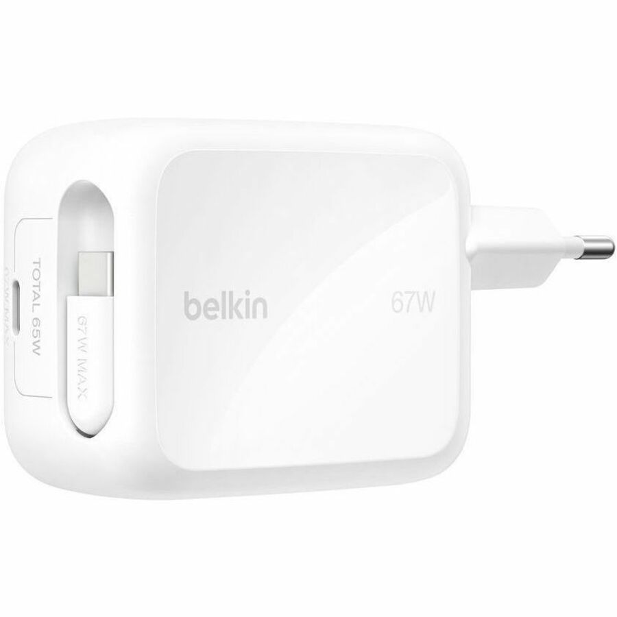 Alternate-Image10 Image for Belkin UltraCharge Retractable GaN Wall Charger 67W, White