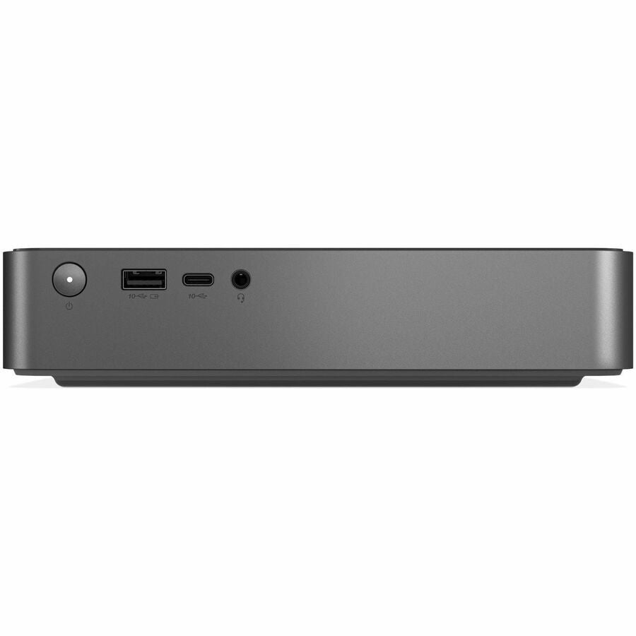 Front Image for Lenovo IdeaCentre Mini 01Q8X10 91B6001PUT Desktop Computer - Qualcomm Snapdragon X X1-26-100 - 32 GB - 512 GB PCI Express NVMe 4.0 x4 SSD - Tiny - Luna Gray