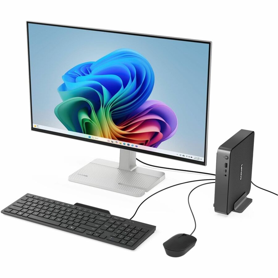 Alternate-Image4 Image for Lenovo IdeaCentre Mini 01Q8X10 91B6001PUT Desktop Computer - Qualcomm Snapdragon X X1-26-100 - 32 GB - 512 GB PCI Express NVMe 4.0 x4 SSD - Tiny - Luna Gray