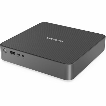 Left Image for Lenovo IdeaCentre Mini 01Q8X10 91B6001PUT Desktop Computer - Qualcomm Snapdragon X X1-26-100 - 32 GB - 512 GB PCI Express NVMe 4.0 x4 SSD - Tiny - Luna Gray