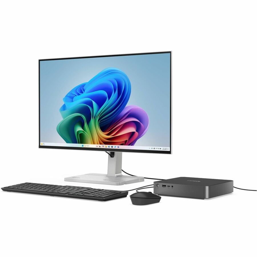 Alternate-Image2 Image for Lenovo IdeaCentre Mini 01Q8X10 91B6001PUT Desktop Computer - Qualcomm Snapdragon X X1-26-100 - 32 GB - 512 GB PCI Express NVMe 4.0 x4 SSD - Tiny - Luna Gray