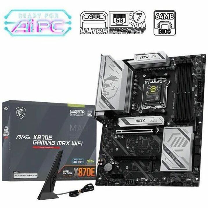 Alternate-Image7 Image for MSI MAG X870E GAMING MAX WIFI - MAGX870EGAMINGMAX - ATX Gaming Motherboard - AM5 - X870E Chipset