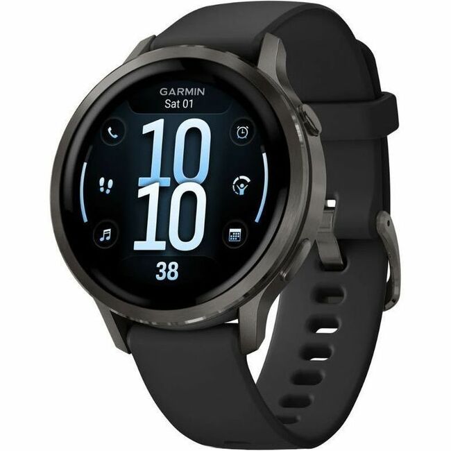 Main Image for Garmin Venu 4 - 41 mm Slate with Black Silicone Band