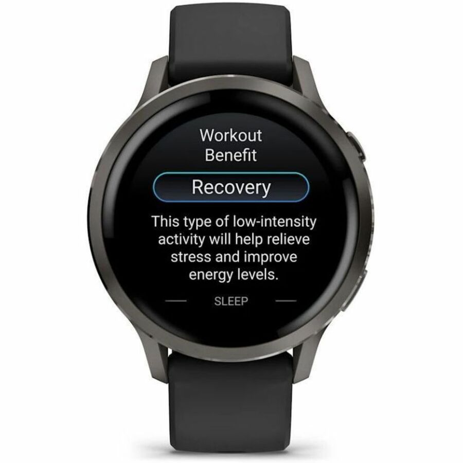 Alternate-Image3 Image for Garmin Venu 4 - 41 mm Slate with Black Silicone Band