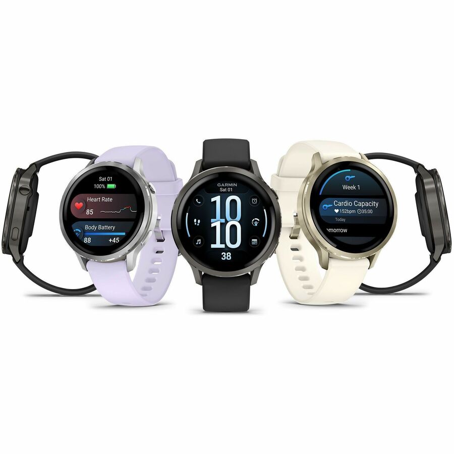 Alternate-Image5 Image for Garmin Venu 4 - 41 mm Slate with Black Silicone Band