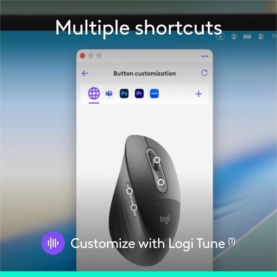 Alternate-Image9 Image for Logitech Signature Comfort Plus Combo MK880 for Business, Full-Size Wireless Keyboard and Mouse with Palm Rest, Silent Clicks, Secure Receiver, Bluetooth, Windows/macOS