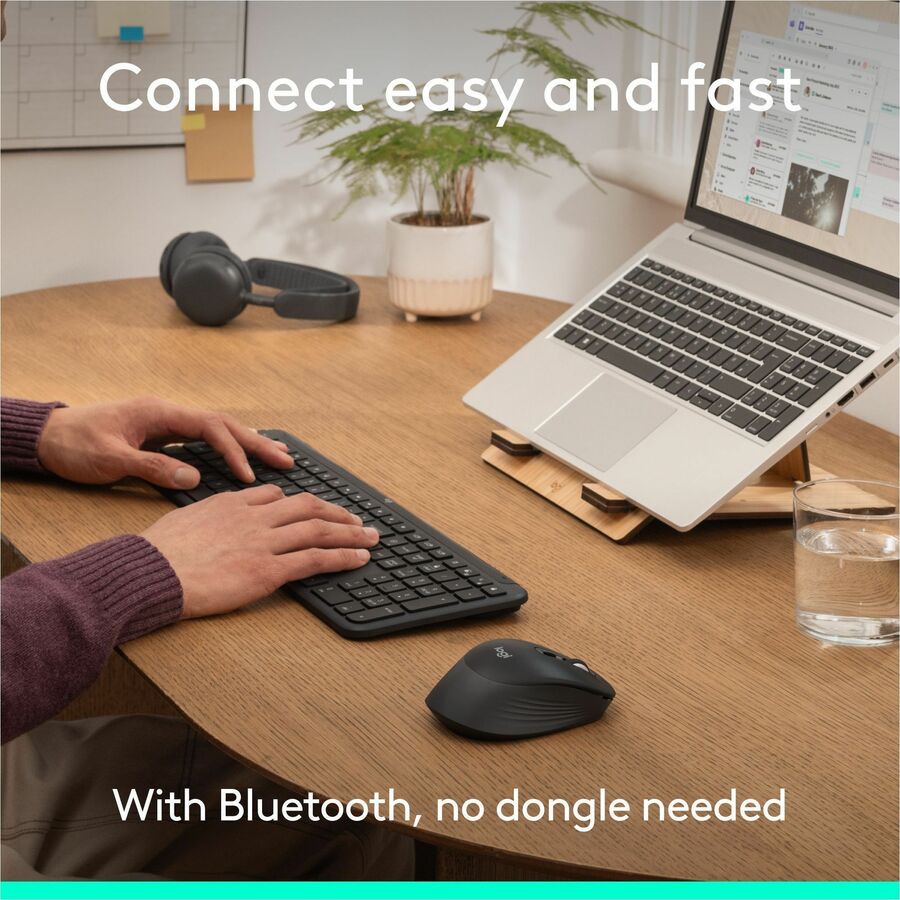 Alternate-Image9 Image for Logitech Signature Comfort M840 L Wireless Mouse, Bluetooth Mouse with Silent Clicks, SmartWheel, Customizable Buttons, Black