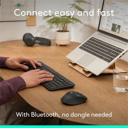 Alternate-Image9 Image for Logitech Signature Comfort M840 L Wireless Mouse, Bluetooth Mouse with Silent Clicks, SmartWheel, Customizable Buttons, Black