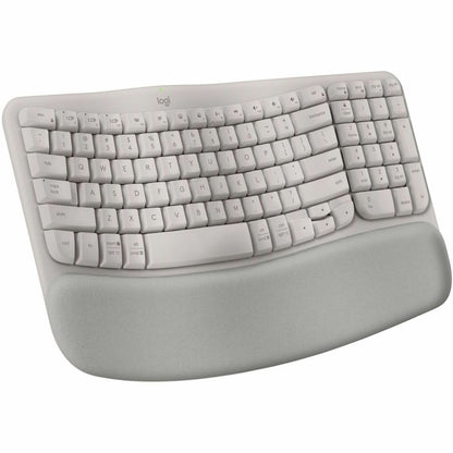 Main Image for Logitech Wave Keys Wireless Ergonomic Keyboard with Cushioned Palm Rest, Comfortable Natural Typing, Easy-Switch, Bluetooth, Sand