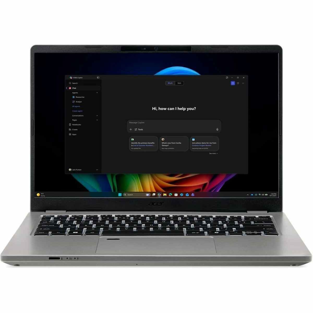 Main Image for Acer TravelMate P4 14 AI TMP414-56 TMP414-56-79JC 14" Clamshell Copilot+ PC Notebook - WUXGA - 120 Hz - Intel Core Ultra 7 355 - 16 GB - 512 GB PCI Express NVMe 4.0 SSD - English (US) Keyboard - Iron