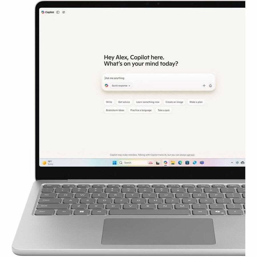 Alternate-Image1 Image for Microsoft Surface Laptop 13" Notebook - Intel Core Ultra 5 - 16 GB - 512 GB SSD - Platinum