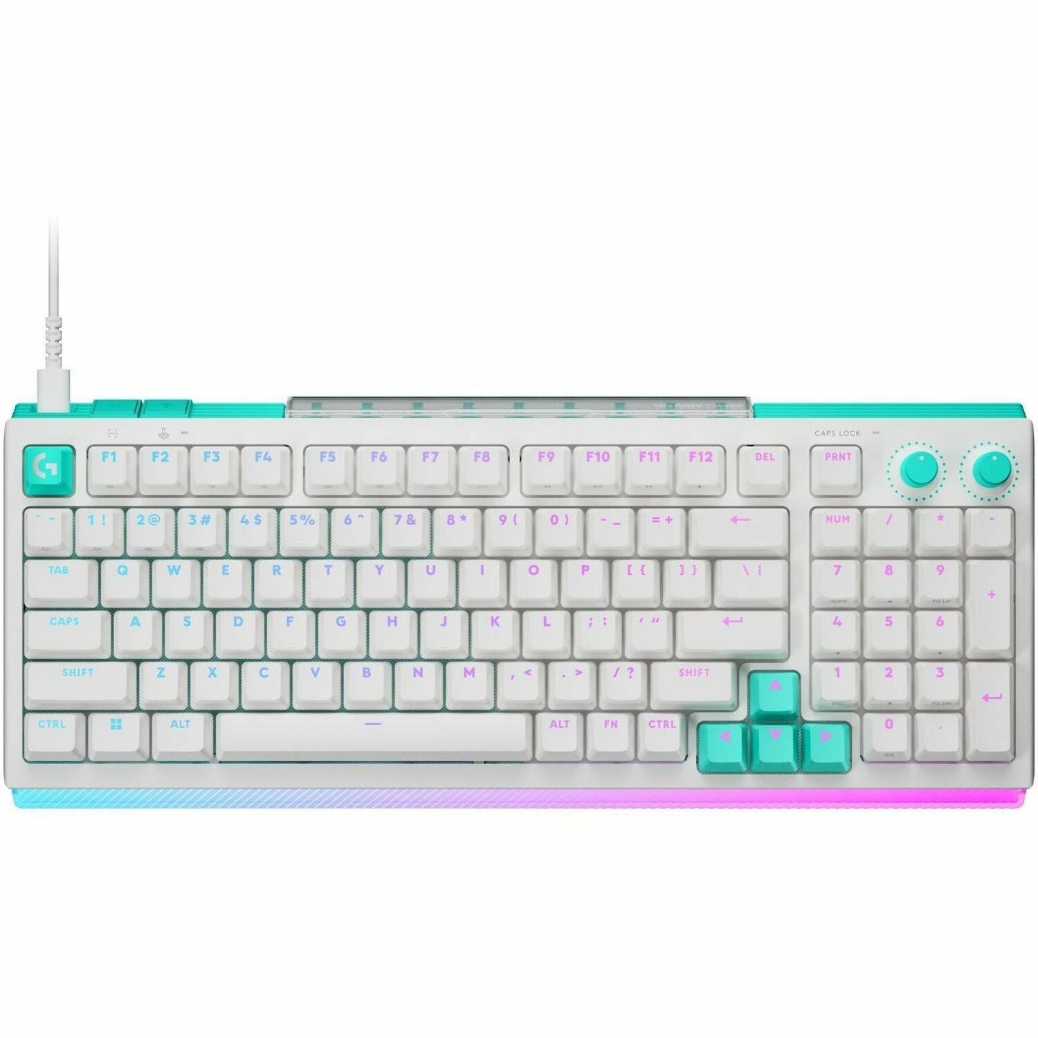 Main Image for Logitech G512 X 98 DUAL SWAP, Hot-Swappable TMR Analog / Mechanical Gaming Keyboard, 8K Polling Rate, Custom Actuation 0.1 - 4.0 mm, RAPID TRIGGER, LIGHTSYNC RGB, Wired, PC, Mac, White Linear