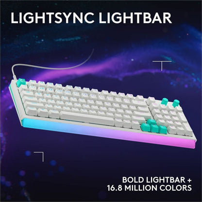 Alternate-Image7 Image for Logitech G512 X 98 DUAL SWAP, Hot-Swappable TMR Analog / Mechanical Gaming Keyboard, 8K Polling Rate, Custom Actuation 0.1 - 4.0 mm, RAPID TRIGGER, LIGHTSYNC RGB, Wired, PC, Mac, White Linear