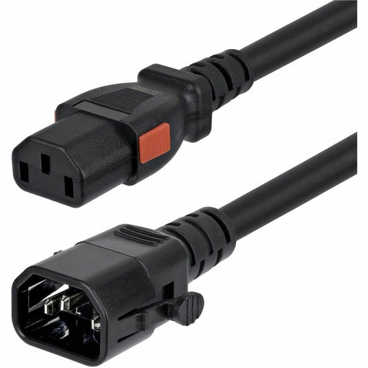 Main Image for StarTech 10ft (3m) Heavy Duty Power Extension Cord, Locking C14 to Locking C13, PDU Power Cord, 15A 250V, 14AWG, UL Listed, TAA