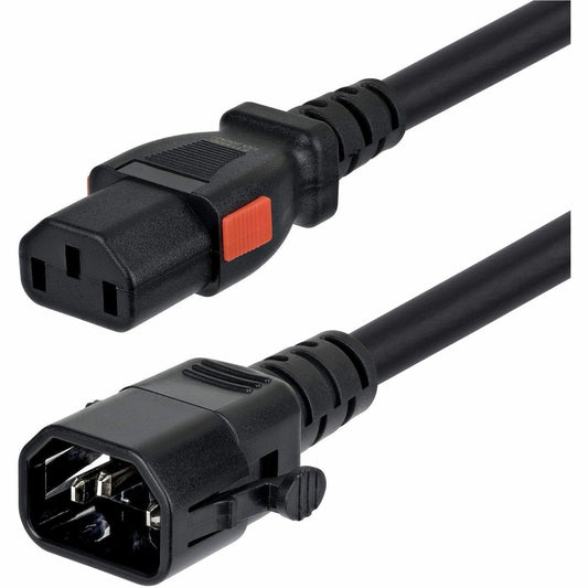 Main Image for StarTech 6ft (1.8m) Heavy Duty Power Extension Cord, Locking C14 to Locking C13, PDU Power Cord, 15A 250V, 14AWG, UL Listed, TAA