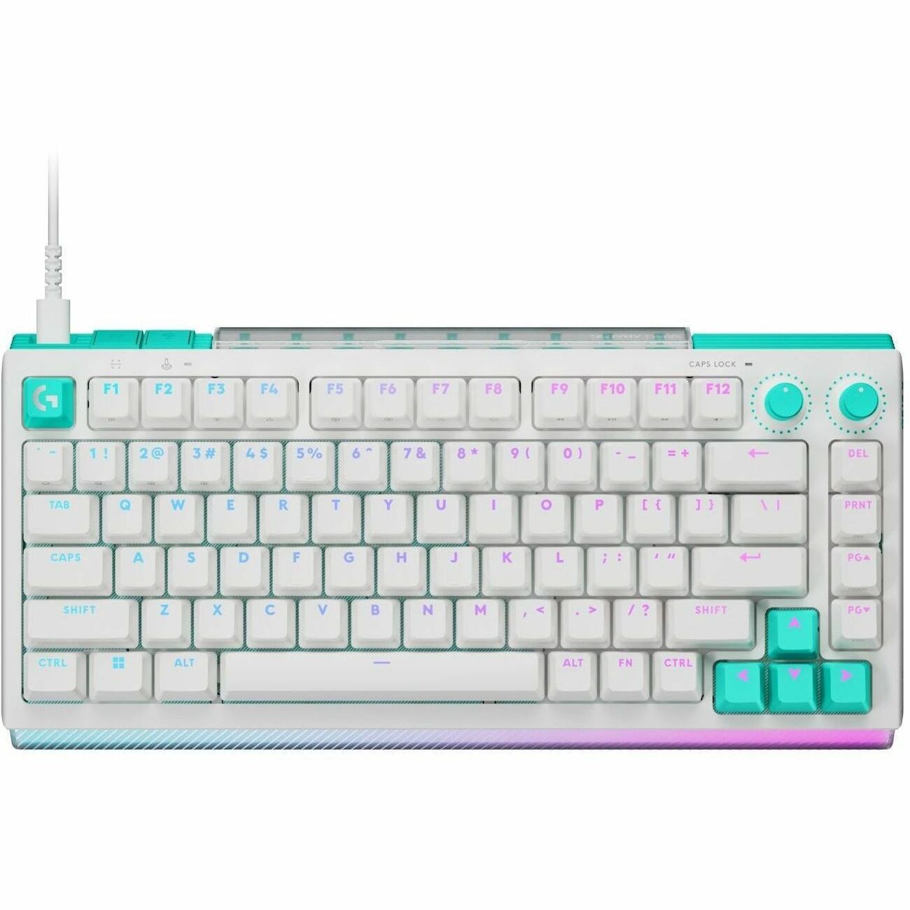 Main Image for Logitech G512 X 75 DUAL SWAP, Hot-Swappable TMR Analog / Mechanical Gaming Keyboard, 8K Polling Rate, Custom Actuation 0.1 - 4.0 mm, RAPID TRIGGER, LIGHTSYNC RGB, Wired, PC, Mac, White Tactile