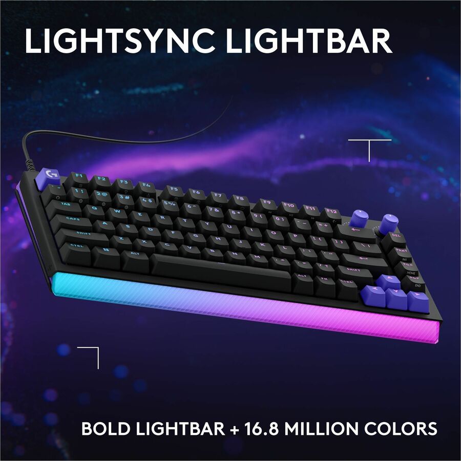 Alternate-Image7 Image for Logitech G512 X 75 DUAL SWAP, Hot-Swappable TMR Analog / Mechanical Gaming Keyboard, 8K Polling Rate, Custom Actuation 0.1 - 4.0 mm, RAPID TRIGGER, LIGHTSYNC RGB, Wired, PC, Mac, Black Tactile