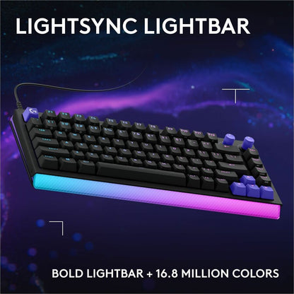 Alternate-Image7 Image for Logitech G512 X 75 DUAL SWAP, Hot-Swappable TMR Analog / Mechanical Gaming Keyboard, 8K Polling Rate, Custom Actuation 0.1 - 4.0 mm, RAPID TRIGGER, LIGHTSYNC RGB, Wired, PC, Mac, Black Tactile