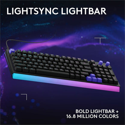 Alternate-Image7 Image for Logitech G512 X 98 DUAL SWAP, Hot-Swappable TMR Analog / Mechanical Gaming Keyboard, 8K Polling Rate, Custom Actuation 0.1 - 4.0 mm, RAPID TRIGGER, LIGHTSYNC RGB, Wired, PC, Mac, Black Tactile
