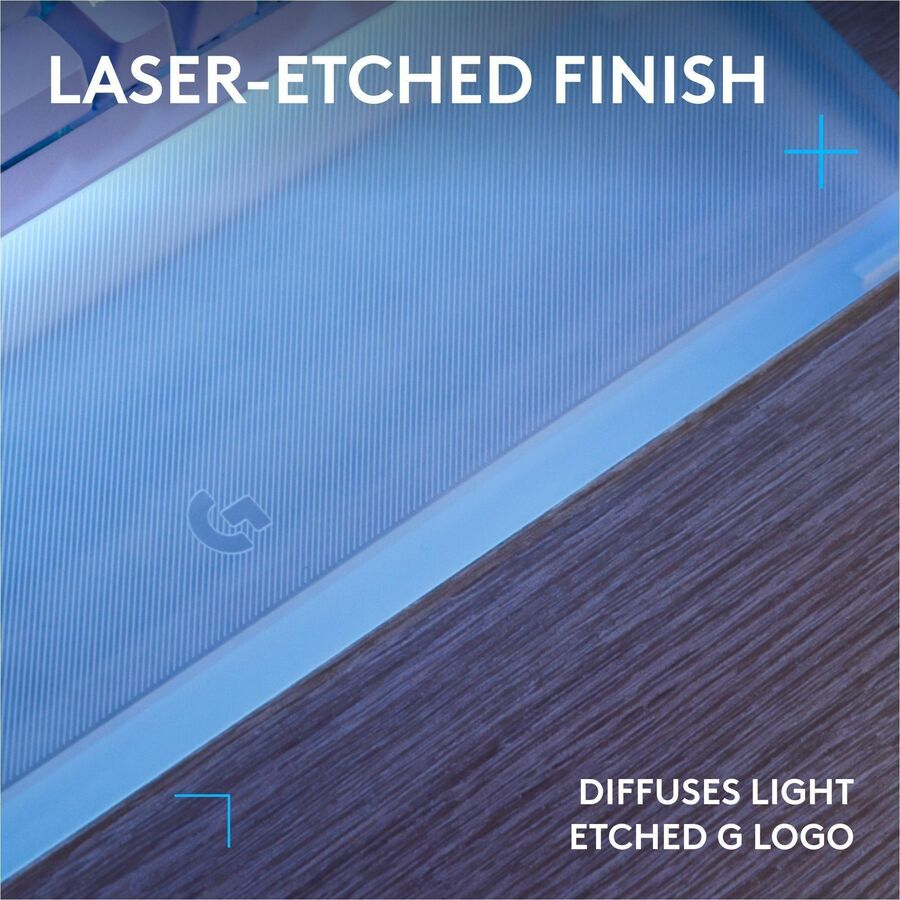 Alternate-Image3 Image for Logitech G G512 X PALM REST 98, LIGHTSYNC RGB Lightbar-Amplifying Acrylic Palm Rest, Laser Etched, Premium Support for G512 X 98 Gaming Keyboard