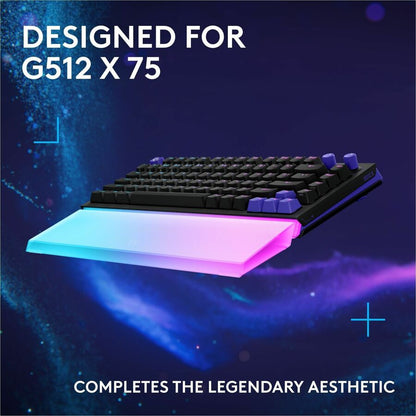 Alternate-Image8 Image for Logitech G G512 X PALM REST 75, LIGHTSYNC RGB Lightbar-Amplifying Acrylic Palm Rest, Laser Etched, Premium Support for G512 X 75 Gaming Keyboard