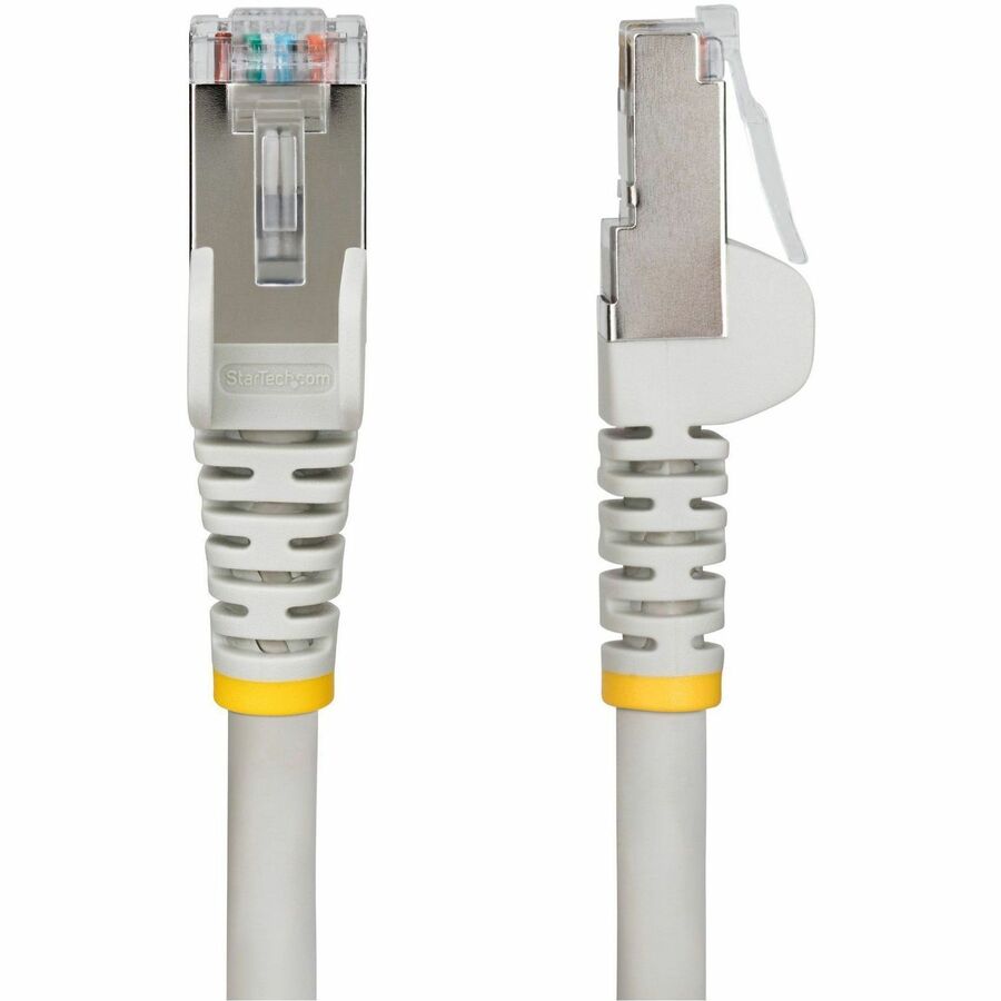 Alternate-Image1 Image for StarTech 3ft Gray CAT6a Ethernet Cable, Snagless RJ45, 10G, 100W PoE, S/FTP, LSZH, 27AWG Pure Copper, 500MHz, Shielded Network Patch Cord