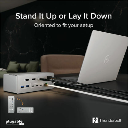 Alternate-Image6 Image for Plugable Thunderbolt 5 Dock: 16-in-1, Dual HDMI 2.1 Up to 8K 60Hz / 4K 144Hz, 140W Laptop Charging, 2.5GbE, Fanless