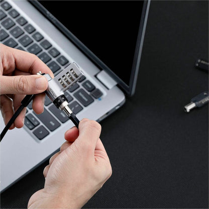 Alternate-Image3 Image for StarTech 10-Pack 3-in-1 Dual-Access Laptop Lock, 6.6ft (2m) Keyed Alike/Combination for Noble Wedge&reg;/Nano/K-Slot; Anti-Theft, TAA