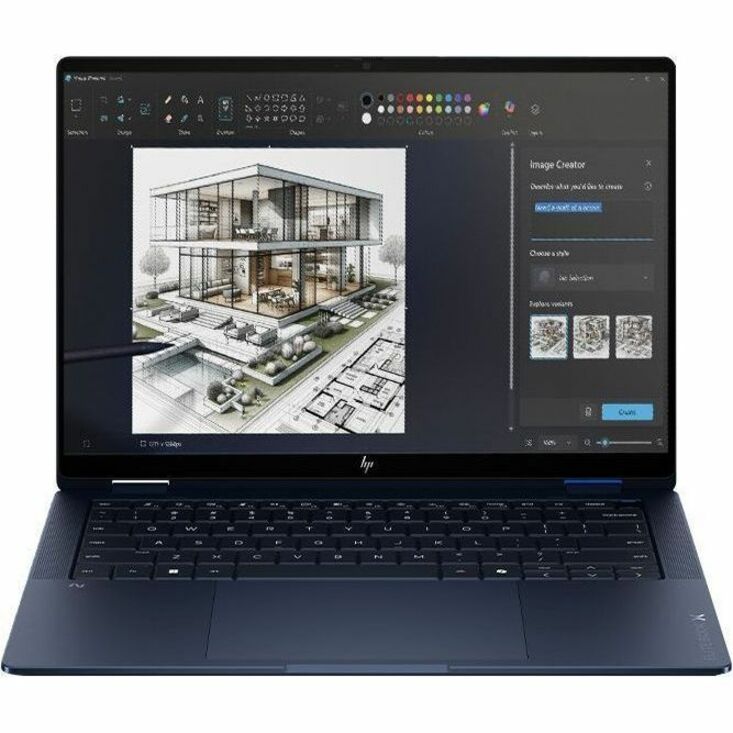Front Image for HP EliteBook X Flip G2i 14" Touchscreen Convertible Copilot+ PC 2 in 1 Notebook - 2.8K - 120 Hz - Intel Core Ultra 7 Series 3 366H - vPro Technology - 32 GB - 512 GB SSD - English Keyboard - Atmospheric Blue