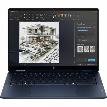 Front Image for HP EliteBook X Flip G2i 14" Touchscreen Convertible Copilot+ PC 2 in 1 Notebook - 2.8K - 120 Hz - Intel Core Ultra 7 Series 3 366H - vPro Technology - 32 GB - 512 GB SSD - English Keyboard - Atmospheric Blue