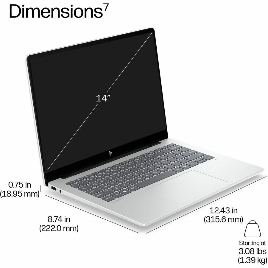 Alternate-Image9 Image for HP EliteBook 8 G2i 14" Copilot+ PC Notebook - WUXGA - Intel Core Ultra 5 Series 3 325 - 32 GB - 512 GB SSD - English Keyboard - Glacier Silver Aluminum