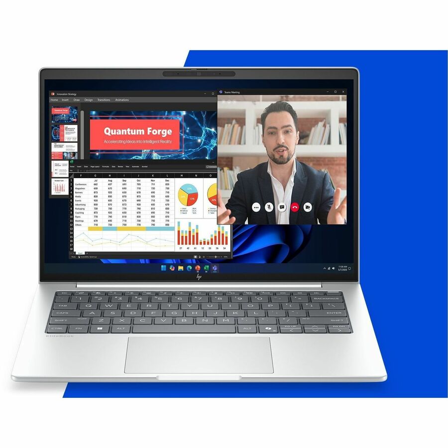 Alternate-Image7 Image for HP EliteBook 8 G2i 14" Touchscreen Copilot+ PC Notebook - WUXGA - Intel Core Ultra 7 Series 3 365 - vPro Technology - 32 GB - 512 GB SSD - English Keyboard - Glacier Silver Aluminum