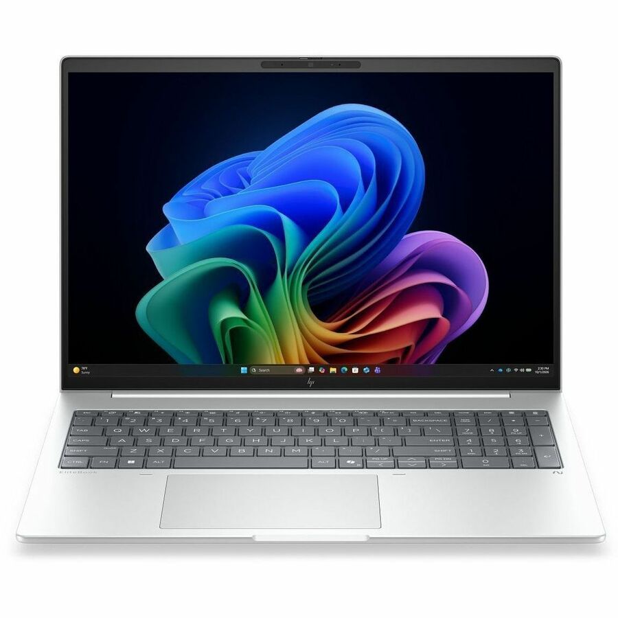 Front Image for HP EliteBook 8 G2i 16" Touchscreen Notebook - WUXGA - Intel Core Ultra 7 Series 3 365 - 32 GB - 512 GB SSD - English Keyboard - Glacier Silver Aluminum
