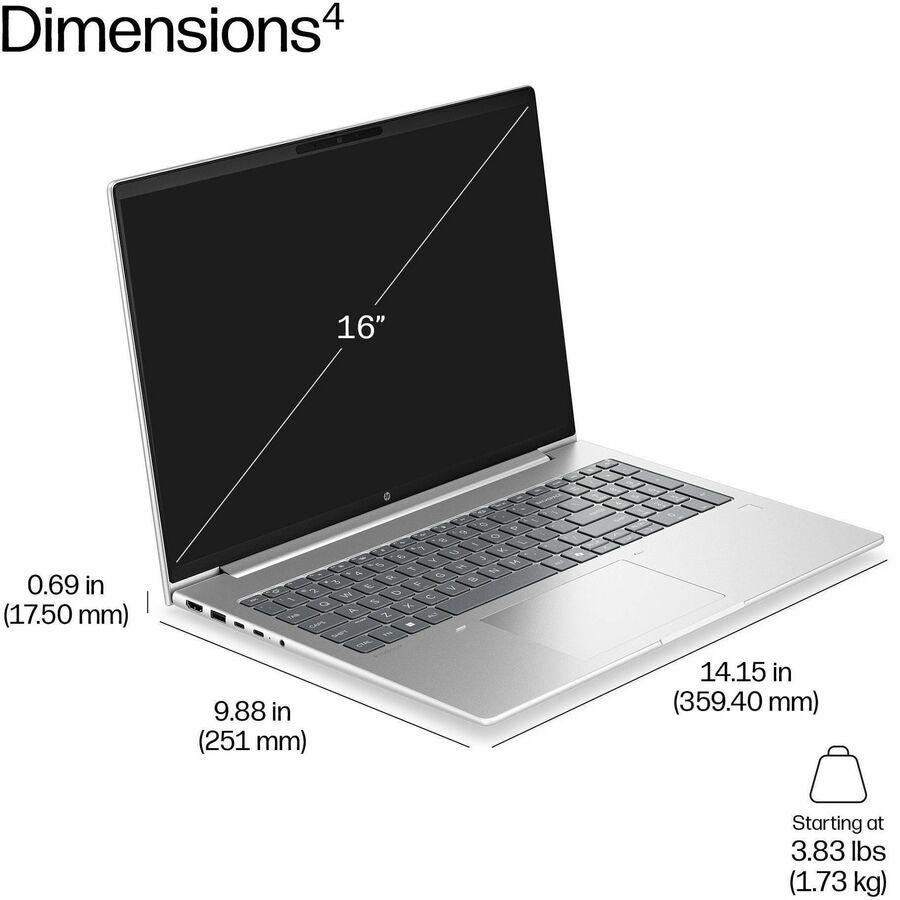 Alternate-Image9 Image for HP ProBook 4 G2a 16" Touchscreen Copilot+ PC Notebook - WUXGA - AMD Ryzen AI 5 Ryzen AI 400 430 - 16 GB - 512 GB SSD - English Keyboard - Pike Silver Aluminum