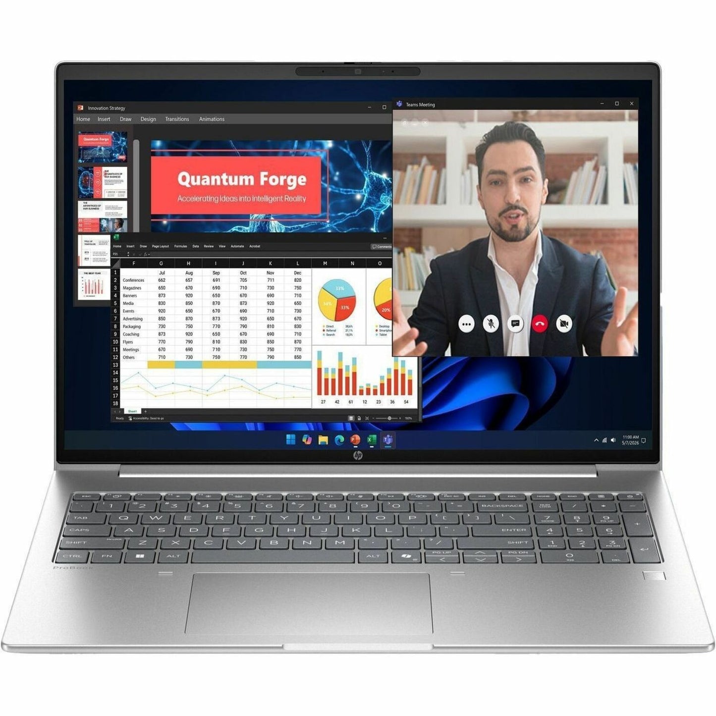 Main Image for HP ProBook 4 G2a 16" Touchscreen Copilot+ PC Notebook - WUXGA - AMD Ryzen AI 7 Ryzen AI 400 445 - 16 GB - 512 GB SSD - English Keyboard - Pike Silver Aluminum