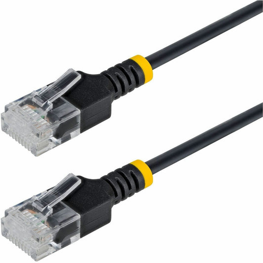 Main Image for StarTech 1ft Black Ultra Slim CAT6a Ethernet Cable, Snagless, UTP, Bare Copper Wire, 34AWG Slim RJ45 Patch Cord