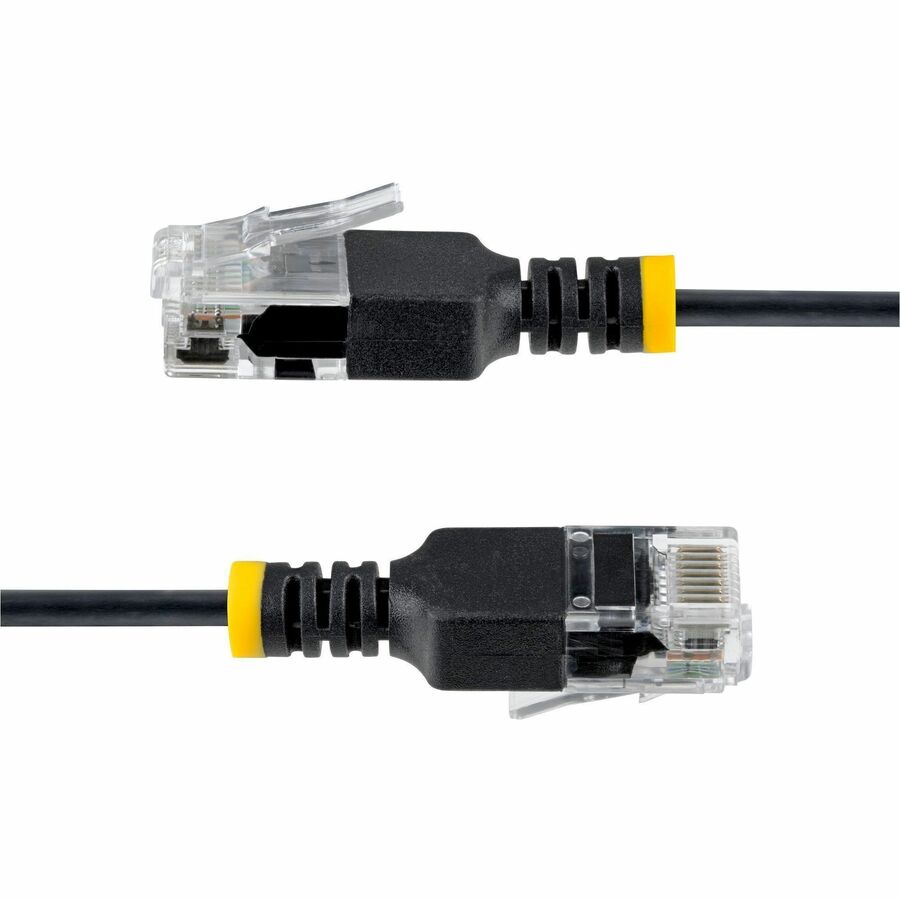 Alternate-Image2 Image for StarTech 3ft Black Ultra Slim CAT6a Ethernet Cable, Snagless, UTP, Bare Copper Wire, 34AWG Slim RJ45 Patch Cord