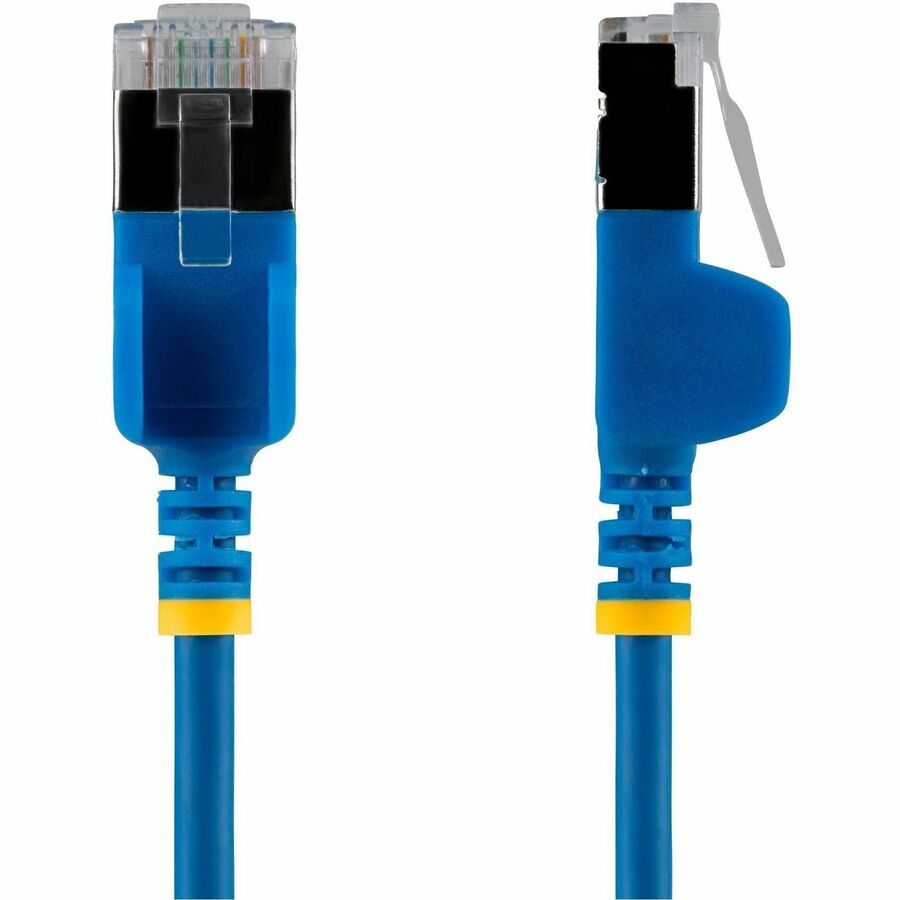 Alternate-Image1 Image for StarTech 5ft Blue Ultra Slim CAT6a Ethernet Cable, Snagless, FTP, Bare Copper Wire, 34AWG Slim RJ45 Patch Cord